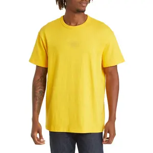 100% Cotton New Arrival Men Yellow Plain T-shirt For Casual Wear Summer Season Hot Selling Low Cost T-Shirts Men's Clothing