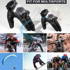 Guantes de Motociclismo de Cuero para Hombre, Transpirables, Antideslizantes, para Deportes al Aire Libre, de Secado Rápido, Servicios OEM - Product Image 4