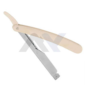 Professional Barber Razors Manufacturer Shaving Supplier <b>Slide</b> Lock Barber Shaving Razors Stainless Steel <b>Plastic</b> Handle Razors - Product Image 2