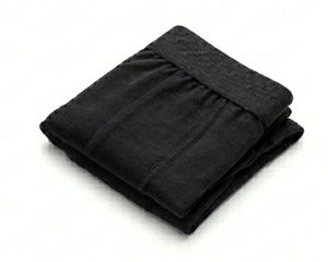 Boxers noirs pour homme en tissu tricoté, confortables, lavables en machine, coupe classique - Product Image 6