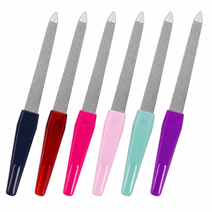 Limas de uñas para uñas naturales (6 unidades), limas de uñas metálicas hechas de acero inoxidable con punta afilada y mango antideslizante, doble cara - Product Image 6