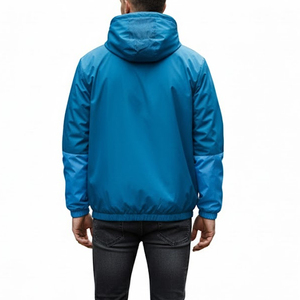 Men's Hooded Windbreaker Jacket Color Blocking Zipper Closure Casual Spring Outdoor Wear Windbreaker Jackets For Men - Product Image 2