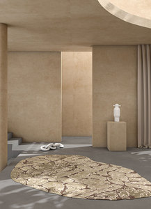 Tapis Jaipur TRA-15171 en viscose tufté à la main, à poils ras, résistant aux taches, marron bois/vert kelp irrégulier - Product Image 6