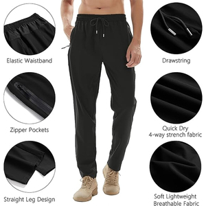 Men's Casual Athletic Sweat Pants Side Stripes All-Season Comfort <b>Drawstring</b> Waist Polyester Blend Gym Workout <b>Trouser</b> - Product Image 6