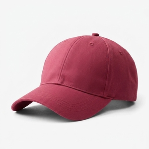 Men's Burgundy Cotton <b>Baseball</b> <b>Cap</b> Casual Style Adjustable Fit Spring Autumn Wear - Product Image 4