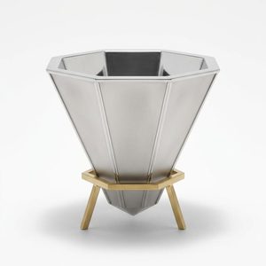 Portavelas de Latón Hecho a Mano de 13 cm con Ocho Facetas Planas, Recipiente con Facetas Ratna para Decoración del Hogar, Hoteles y Bodas - Product Image 1
