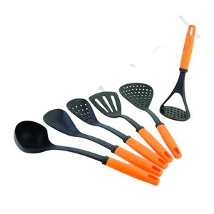 Juego de Utensilios de Cocina de Nailon Ecológicos y Coloridos, Antiadherentes, Resistentes al Calor, Juego de 6 Piezas para Uso Diario con Cuchara, Espátula y Soporte - Product Image 1