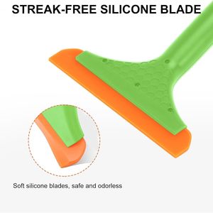 Piccolo Tergicristallo in Silicone per Pulizia Parabrezza Auto, Tergicristallo Verde per Porte in Vetro - Product Image 3