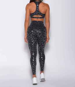 Conjunto Deportivo de 2 Piezas para Gimnasio, Fitness y Yoga, Talla Grande, Brillante, Sujetador Deportivo y Leggings, Ropa Deportiva para Mujer - Product Image 4