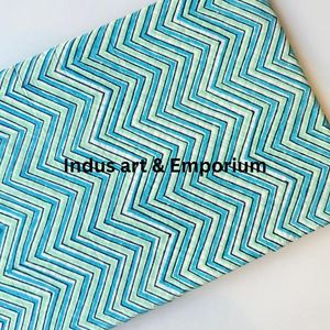 Tela de Algodón Cambray Estampada a Bloques 60x60, Tela de Algodón con Estampado Tradicional Jaipuri - Product Image 5