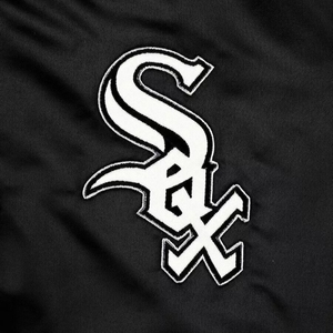 Chicago Black Satin Bomber <b>Jacket</b> <b>Baseball</b> Team Logo Lightweight Varsity <b>Jacket</b> - Product Image 3