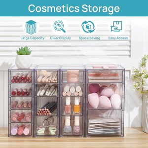 <b>Acrylic</b> <b>Organizer</b> with 16 Drawers Clear Storage Desk <b>Organizer</b> for Office Supplies and <b>Makeup</b> - Product Image 5