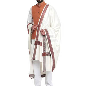 Men Solid Color <b>Wool</b> Pashmina <b>Cashmere</b> Shawl Scarf Extra Long Wrap Soft Warm Lightweight <b>Fabric</b> High Quality Winter Office - Product Image 4