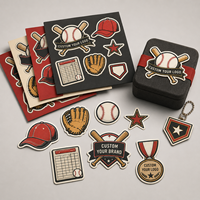Feuilles d'autocollants sportifs vintage personnalisées avec logo sur mesure, autocollantes pour merchandising d'équipe et image de marque