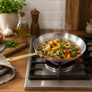 Premium Copper Flat <b>Pan</b> with Stainless Steel Interior, Crepe <b>Pan</b>, Dosa <b>Pan</b>, Heavy Duty Kitchen Cookware OEM ODM - Product Image 4