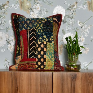 Housse de coussin en coton pur, patchwork fait main, style Khambadia, vintage, style Jaipuri, design de créateur, pour la décoration de la maison - Product Image 4