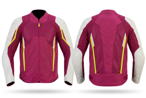 เสื้อแจ็คเก็ตมอเตอร์ไซค์คุณภาพสูง ผลิตจากผ้าโพลีเอสเตอร์ 100% แบบตาข่าย แขนยาว สำหรับนักขี่มอเตอร์ไซค์  ป้องกันการกระแทก ระบายอากาศได้ดี และมีสไตล์ - Product Image 4