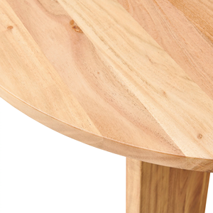 Table à manger moderne en bois massif d'acacia, design minimaliste élégant, forme ovale, base sur piétement, pour restaurant, maison, cuisine - Product Image 6