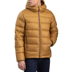 Mens Premium Outdoor Winter Puffer <b>Jacket</b> Hooded <b>Thick</b> Down Filled Puffer Coat Full Zipper Custom Wholesale Puffer <b>Jacket</b> - Product Image 1