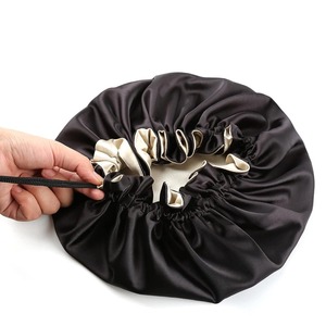 Gorro de Dormir de Satén para Niñas, Ajustable, Protección para el Cabello, Gorro de Noche para Cabello Rizado Natural - Product Image 2