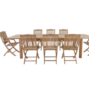 Best-Selling Dining <b>Table</b> and Chairs Set Modern Design Durable Teak Wood for Indoor/Outdoor Use Seating for 6 - Product Image 3