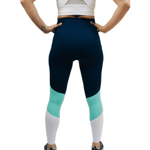 Leggings de yoga pour femmes, design personnalisé, spandex/polyester, extensibles dans quatre directions, antibactériens, avec cordon de serrage, pour l'entraînement - Product Image 3