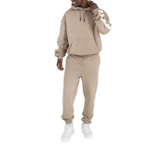 Custom Embroidered Puff Printing Plain 500GSM 480GSM 70% Cotton 30% Polyester Fleece Lined Oversized Boxy Cropped Men Hoodies - Product Image 6