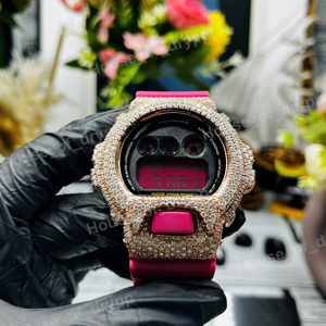 Hip Hop Moissanite Diamond Digital <b>Watch</b> Iced Out Choronograoh Luxury Statement Bust Down <b>Watch</b> For Unisex wear - Product Image 1
