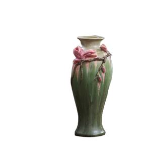 Skyflower vert grand indien fabriqué à la main en céramique fleur Vase décoration de la maison bureau et hôtel Design moderne élégant en céramique Whol - Product Image 1