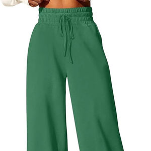 Pantalon de jogging décontracté pour femme, coupe droite, couleur unie, respirant, poids lourd, pour l'été, vente en gros - Product Image 1