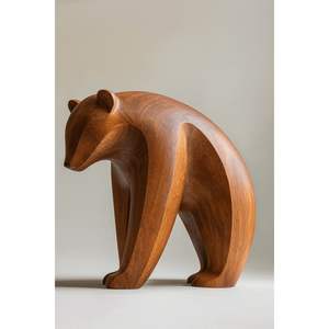 Sculpture décorative d'intérieur en bois pour les espaces de vie - Product Image 5