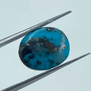 Pierres précieuses en turquoise de qualité supérieure naturelle, couleur bleu ciel, 12,20x15 mm, 6,70 carats, provenant d'un exportateur indien pour la fabrication de bijoux - Product Image 1