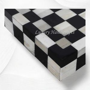 Custom Logo Eco-Friendly MDF Jewelry Box with Resin & Bone Inlay Rectangle Shape for Women's Gifting Available in Bulk Quantity - Product Image 4