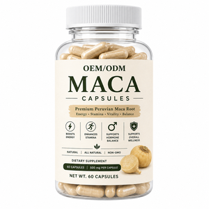 Cápsulas de Maca Premium OEM 500mg, Suplemento Natural de Extracto de Raíz de Maca para Energía, Resistencia, Vitalidad y Apoyo al Bienestar Diario - Product Image 1