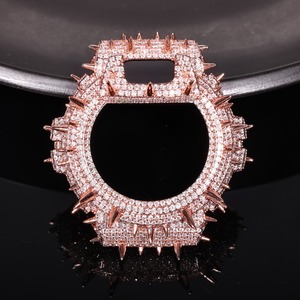 Pièces de lunette de montre en argent sterling 925, étanches, VVS, entièrement serties de moissanite, compatibles testeur de diamant, modèle Thorns Stinger - Product Image 2