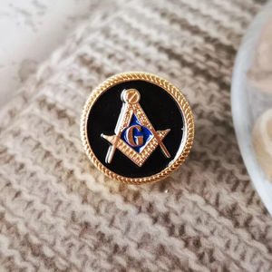 Pin de Solapa Masónico 3D en Color Negro, Aleación de Zinc, Esmalte Duro Personalizado, Insignia Masónica, Pines Ceremoniales Personalizados - Product Image 2