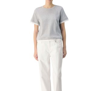 Women Cotton T Shirt Casual Layered Style Loose Fit Short Sleeve Crew Neck Basic Tee OEM ODM Manufacturer Custom Wholesale - Product Image 5