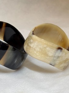 Natural Buffalo Horn Cuff <b>Bracelet</b> Handmade Polished Black and White Horn Bangle Wide Statement <b>Boho</b> Ethnic Fashion Jewelry Gift - Product Image 6