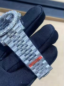 Montre-bracelet pour homme en quartz Moissanite Diamant, style Hip Hop Bustdown, avec cadran à effet glacé, montre de luxe et de caractère - Product Image 3
