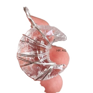 Bán buôn chất lượng tốt nhất Đen obsidian mã não đá tự nhiên hình trái tim Mặt dây chuyền pha lê gói Vòng cổ thạch Anh Loại để chữa bệnh - Product Image 4