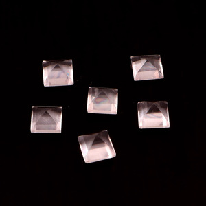 Lote al por mayor de piedras preciosas sueltas de cuarzo rosa natural de 6x6 mm, talladas en cuadrado, facetadas y calibradas, para la fabricación de joyería. - Product Image 6