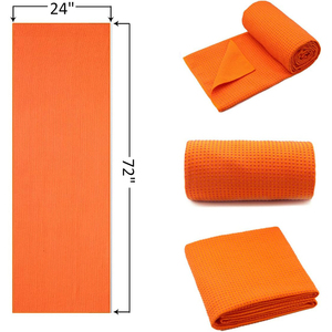 Serviette de sport, de bain, de gym, de plage, de yoga en bambou 100% coton en tissu éponge, unie, teinte, toutes couleurs et tailles, serviettes de yoga - Product Image 4