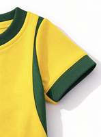 Uniforme de Fútbol Personalizado para Niños, Conjunto de Camiseta de Fútbol con Diseño Personalizado, Equipación Deportiva OEM, Kit de Entrenamiento con Bandera, Verano 100%