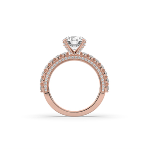 Unique 2.1Ct RoundCut Lab Grown Diamond Ring 925 Silver Gold Unique Style Engagement Ring for Women - Product Image 2