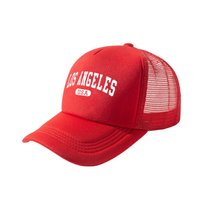 Casquettes de camionneur en mousse à 5 panneaux personnalisées, impression de logo, dos en maille, casquette de baseball, streetwear, branding de voyage, OEM, vente en gros, fabricant vietnamien