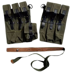 Vintage Canvas Hunting <b>Backpack</b> Pouch Set MP40 Style Utility Reproduction WW2 German <b>Green</b> MP40 Pouch - Product Image 5