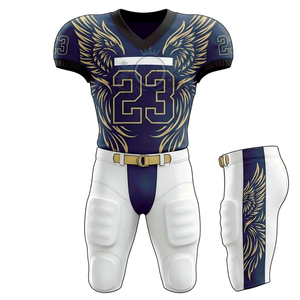 Ensemble d'uniformes de football américain pour hommes, maillot imprimé par transfert thermique numéro 23, ajusté, manches courtes, maille respirante à l'avant, taille plus - Product Image 2