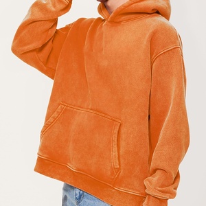 Sweat-shirts en coton mélangé surdimensionnés et délavés personnalisés à la mode pour hommes - Product Image 2