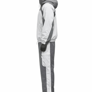 Ensemble de survêtement coupe-vent décontracté pour homme, deux pièces, pour course à pied et jogging en extérieur, léger, imperméable, avec cordon de serrage - Product Image 3