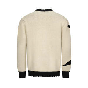 Breathable Men's V-Neck Cardigan Fun Graphic Pattern Knitted Button Down Sweater Streetwear <b>Aesthetic</b> Knit <b>Tops</b> - Product Image 3